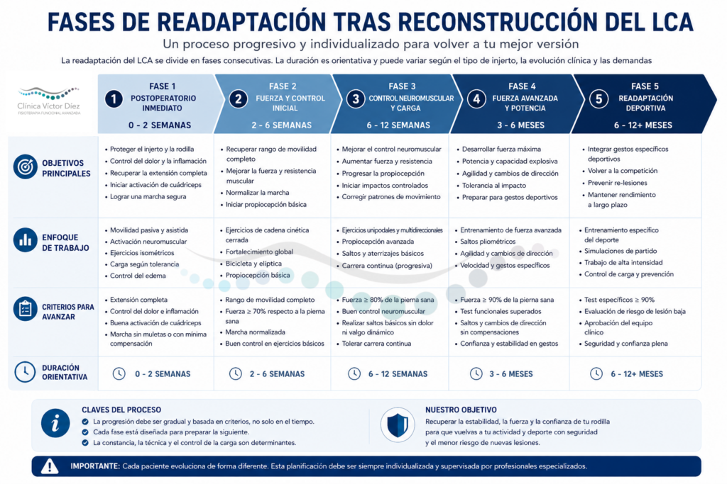 Fases de la rehabilitación del ligamento cruzado anterior